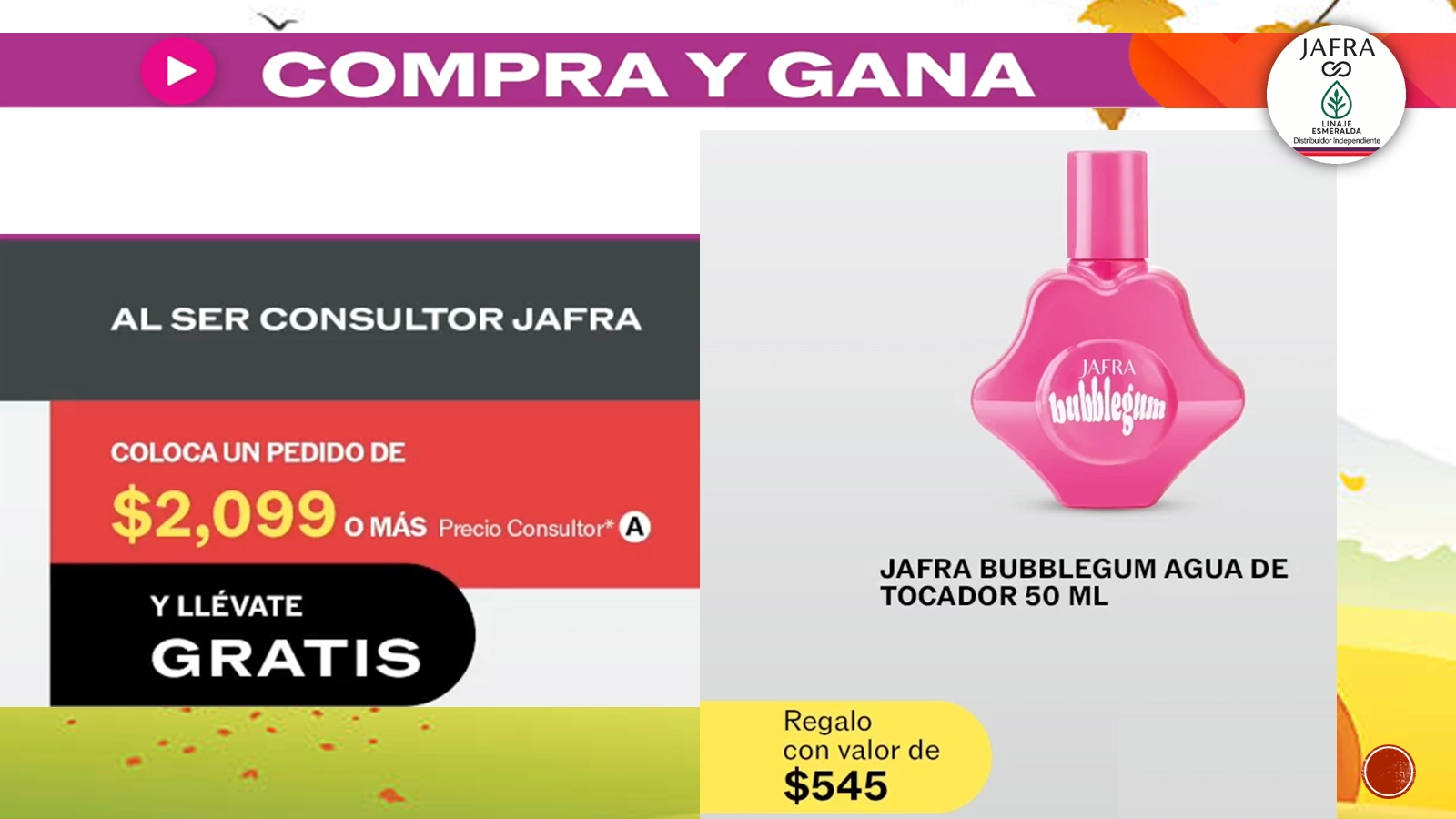 Regalo Compra y Gana: JAFRA Bubblegum 50 ml